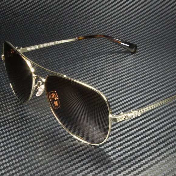 COACH Gold Brown 59mm Sunglasses